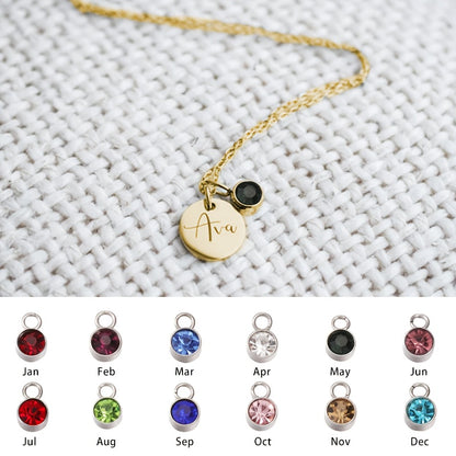 CUSTOMIZED NAME NECKLACE WITH BIRTHSTONE