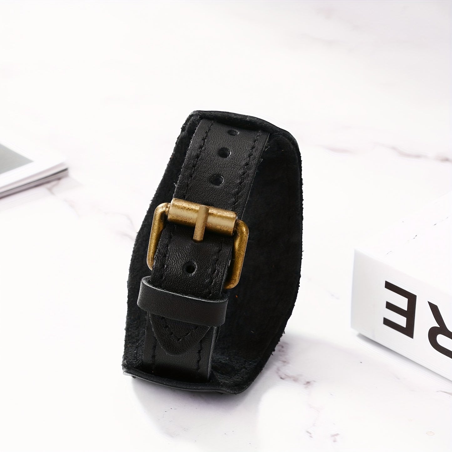 Vintage Steampunk Leather Biker Watch