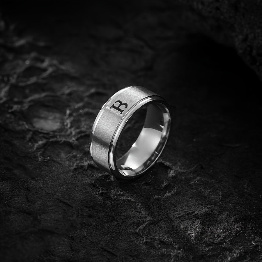 STAINLESS LETTER RING