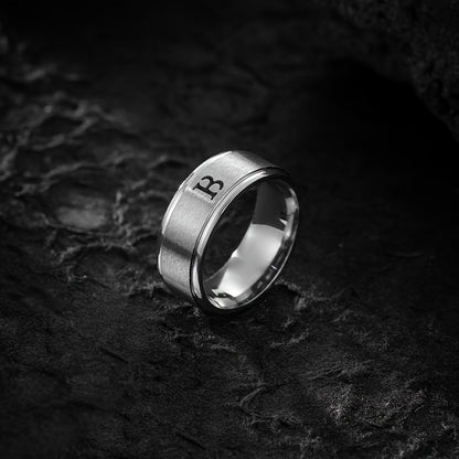 STAINLESS LETTER RING