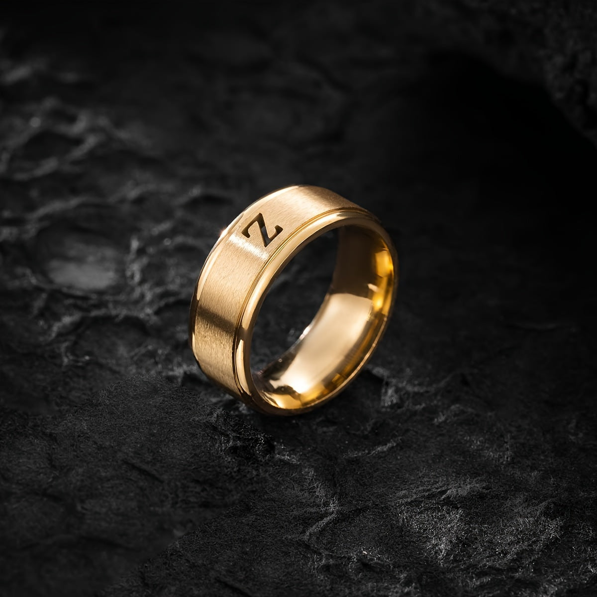 STAINLESS LETTER RING