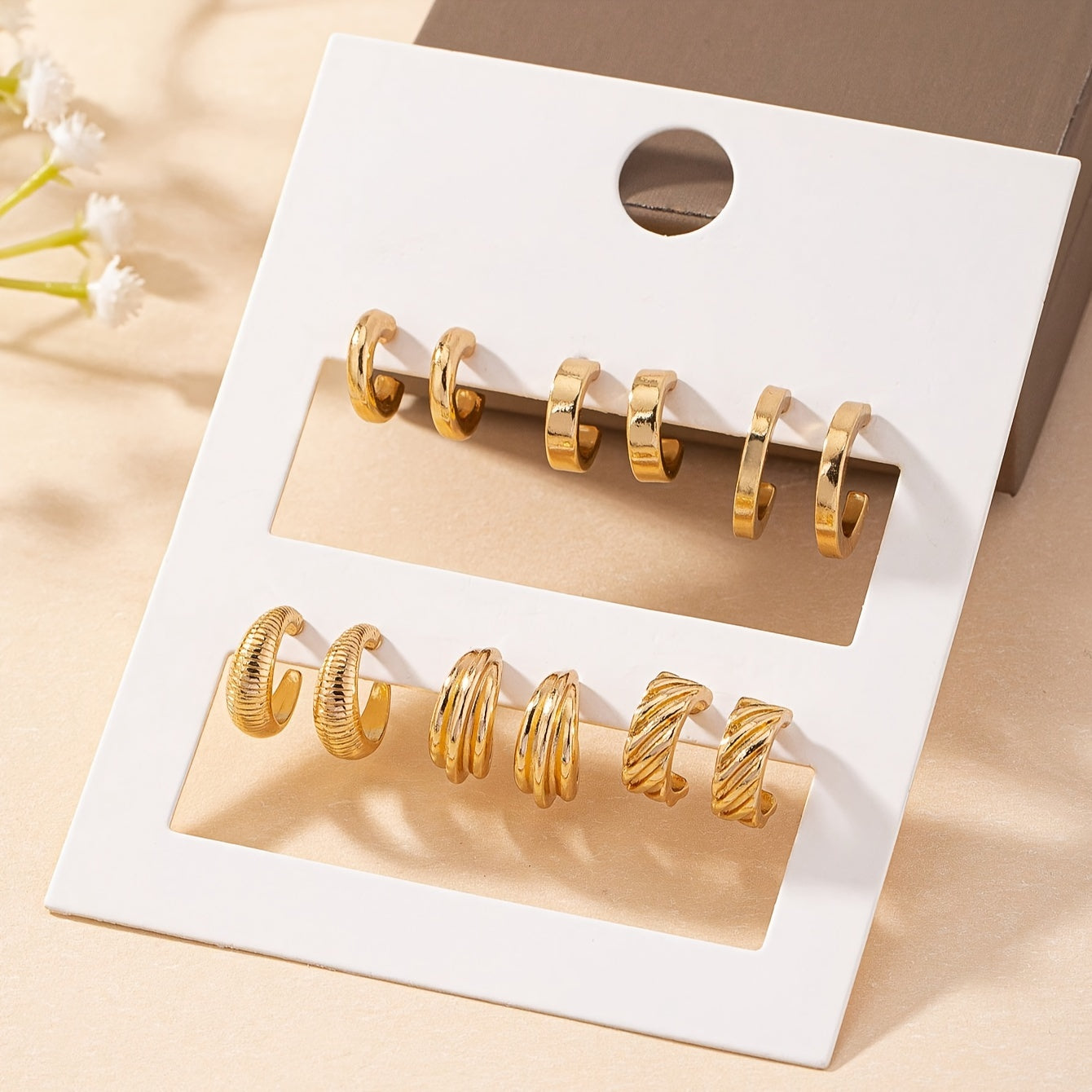 Simple Zinc Alloy Hoop Earrings