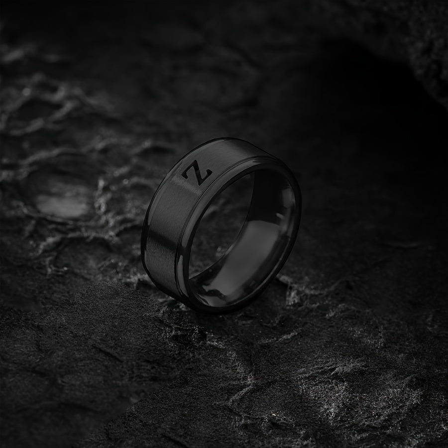 STAINLESS LETTER RING