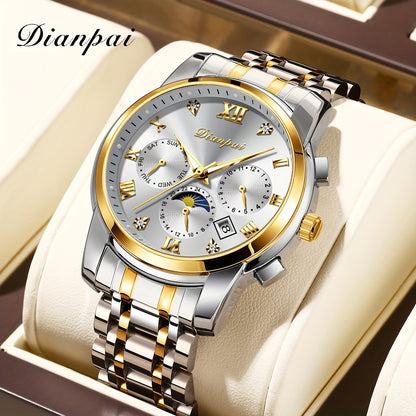 Men’s Automatic Blue Dial Moon Phase Watch