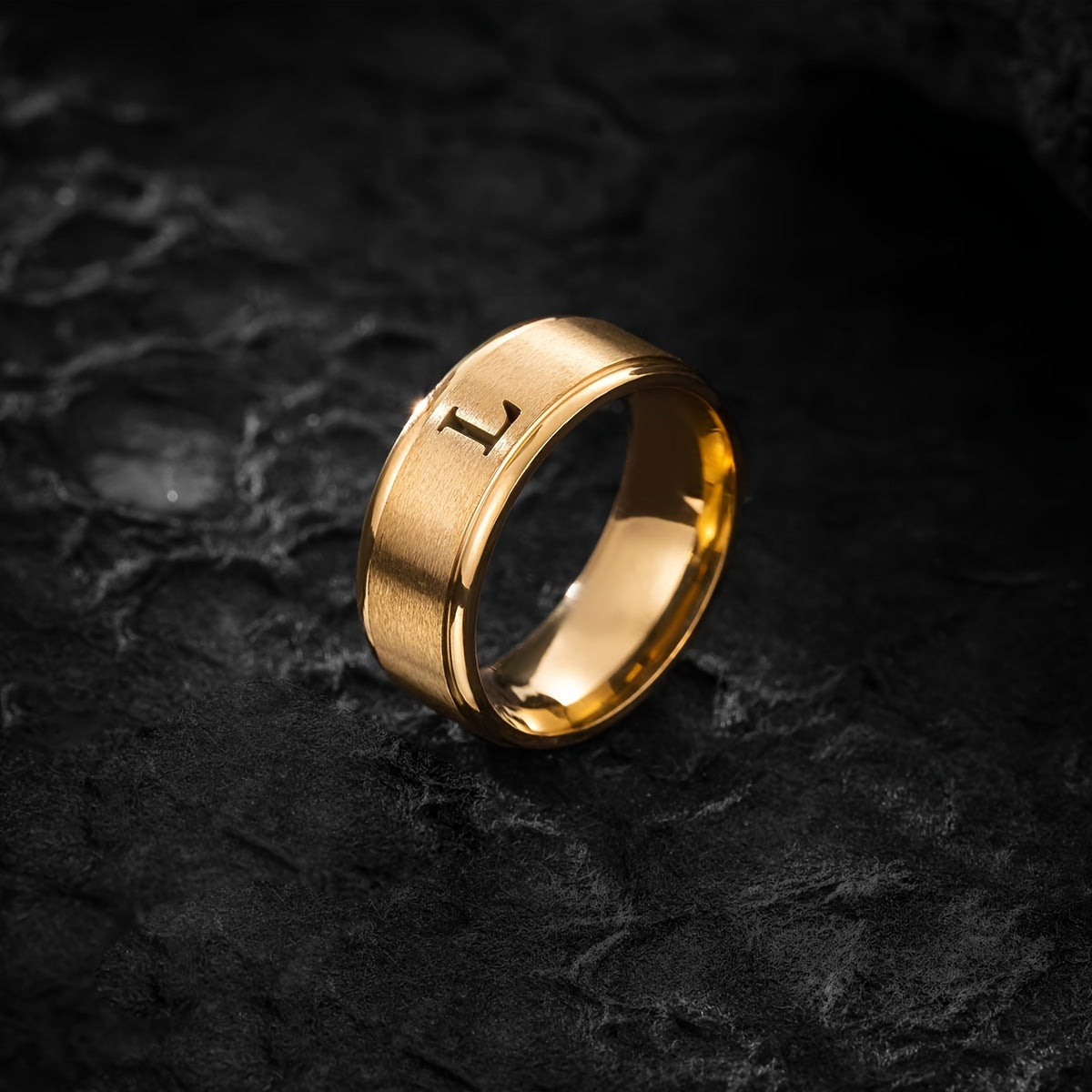 STAINLESS LETTER RING