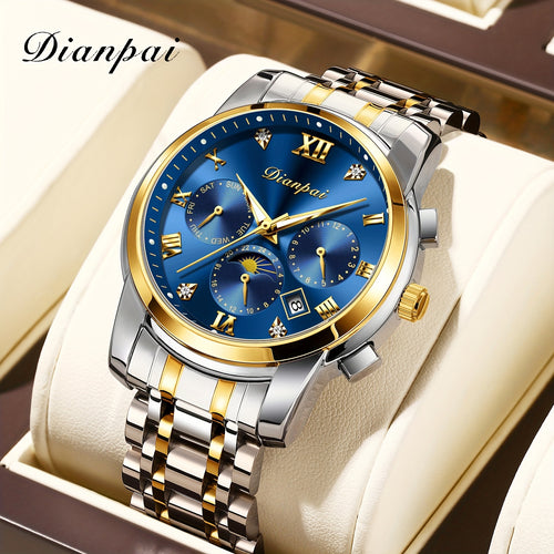 Men’s Automatic Blue Dial Moon Phase Watch