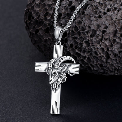 ZODIAC CROSS NECKLACE 925 STERLING SILVER