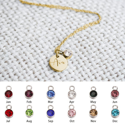 CUSTOMIZED NAME NECKLACE WITH BIRTHSTONE