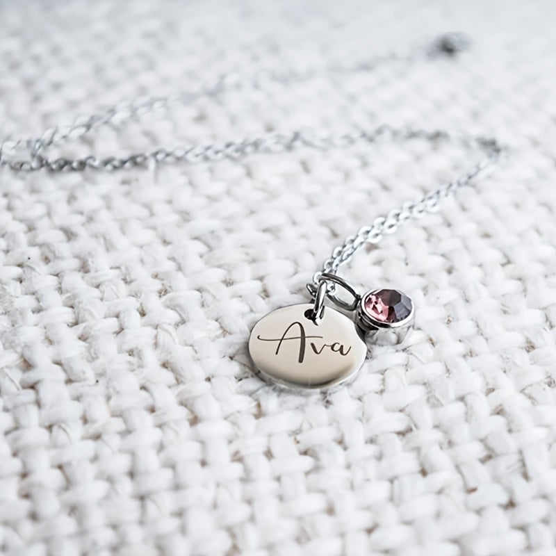 CUSTOMIZED NAME NECKLACE WITH BIRTHSTONE