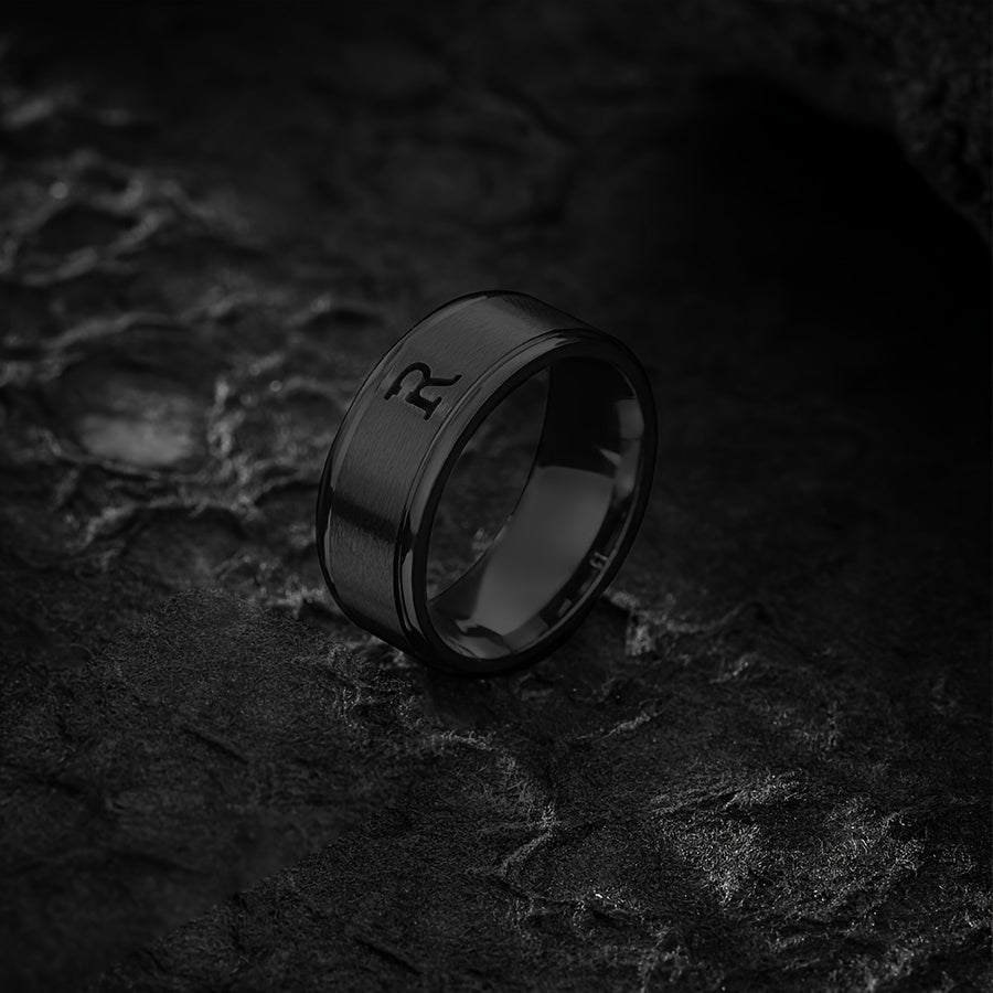 STAINLESS LETTER RING
