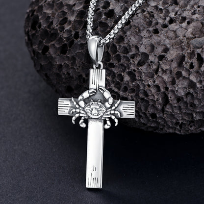ZODIAC CROSS NECKLACE 925 STERLING SILVER