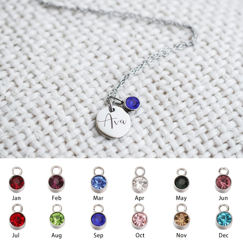 CUSTOMIZED NAME NECKLACE WITH BIRTHSTONE