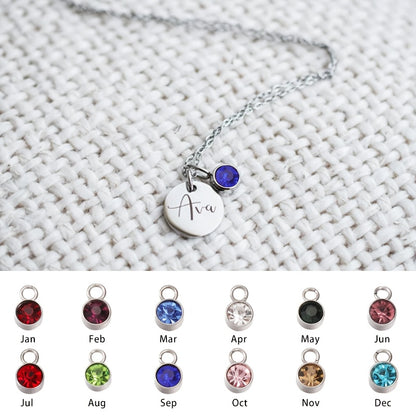 CUSTOMIZED NAME NECKLACE WITH BIRTHSTONE