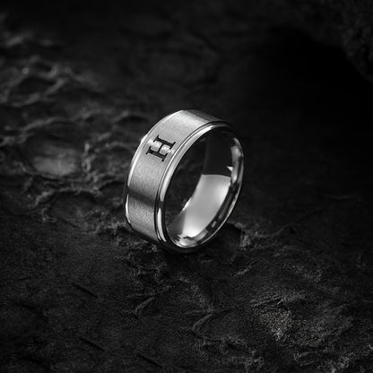 STAINLESS LETTER RING