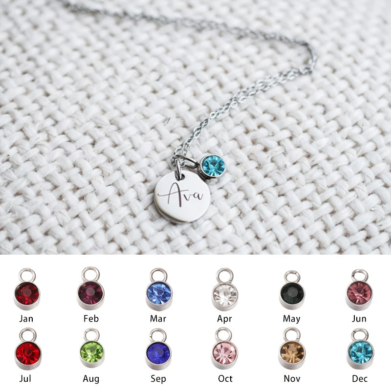 CUSTOMIZED NAME NECKLACE WITH BIRTHSTONE