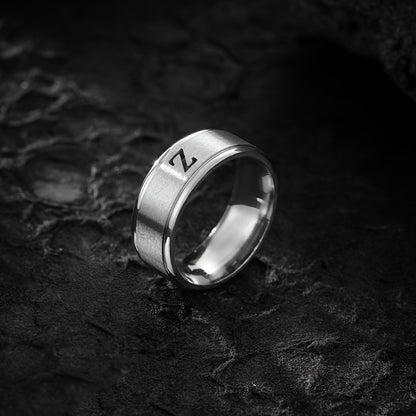STAINLESS LETTER RING