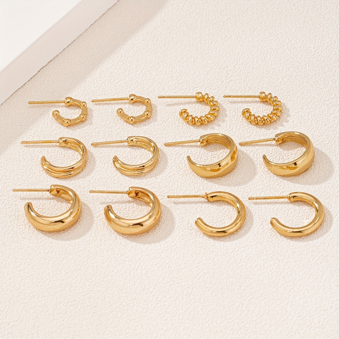 Simple Zinc Alloy Hoop Earrings