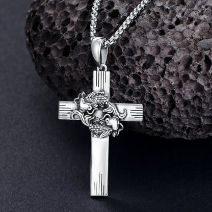 ZODIAC CROSS NECKLACE 925 STERLING SILVER