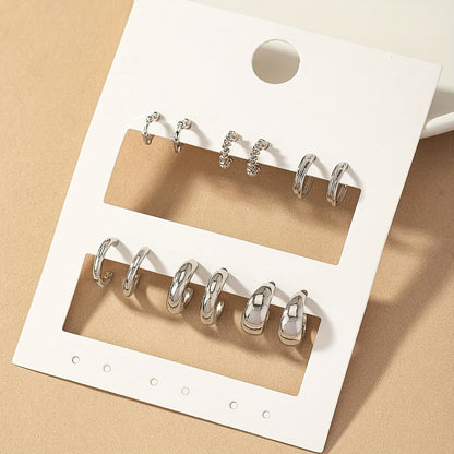 Simple Zinc Alloy Hoop Earrings