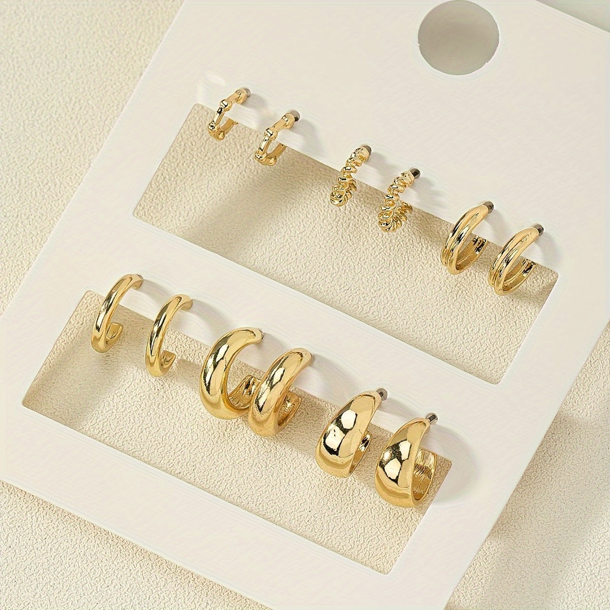 Simple Zinc Alloy Hoop Earrings