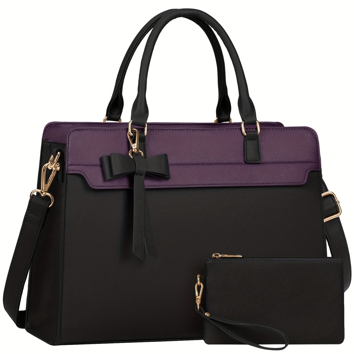 NUBILY 15.6" PU LEATHER LAPTOP TOTE SET