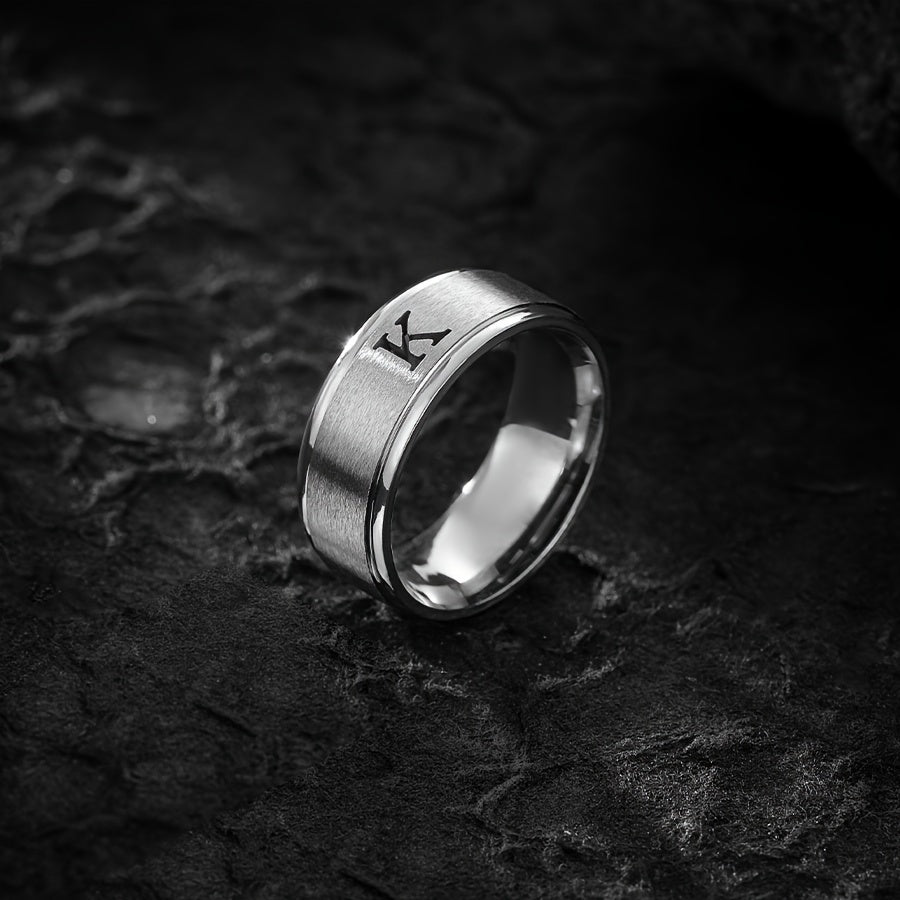 STAINLESS LETTER RING