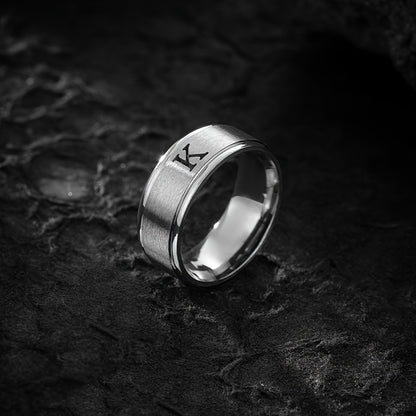STAINLESS LETTER RING