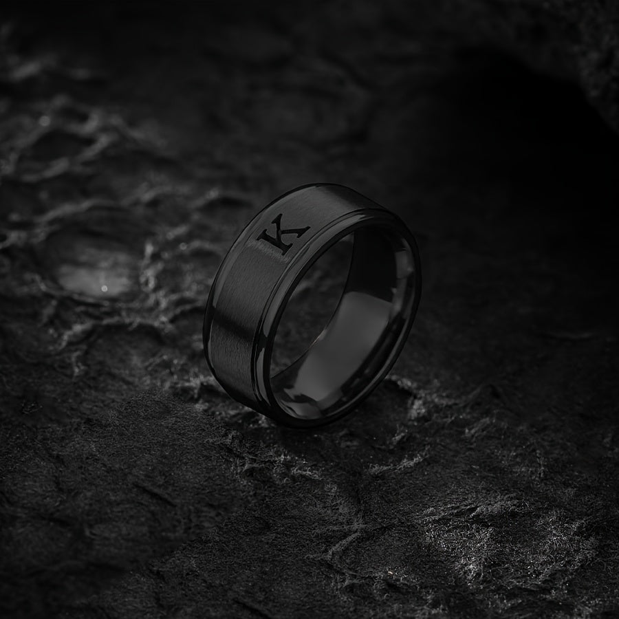 STAINLESS LETTER RING