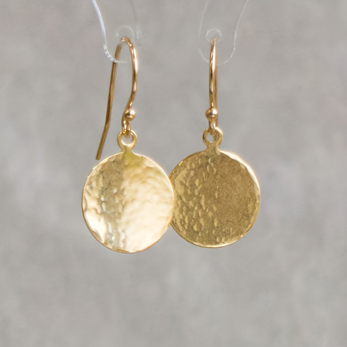 Minimalist Golden Round Earrings