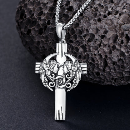 ZODIAC CROSS NECKLACE 925 STERLING SILVER