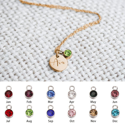 CUSTOMIZED NAME NECKLACE WITH BIRTHSTONE