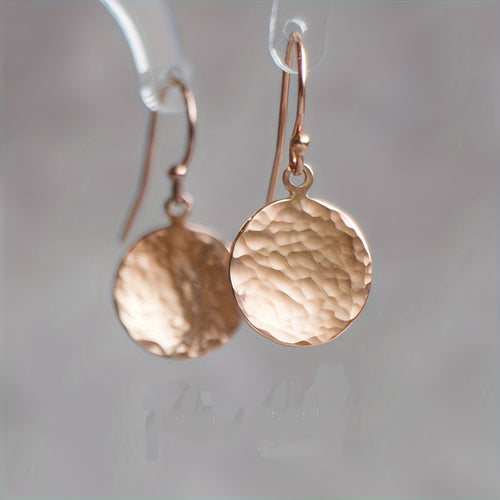 Minimalist Golden Round Earrings