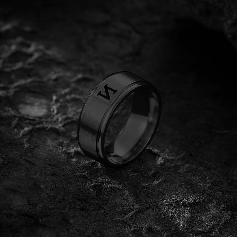 STAINLESS LETTER RING