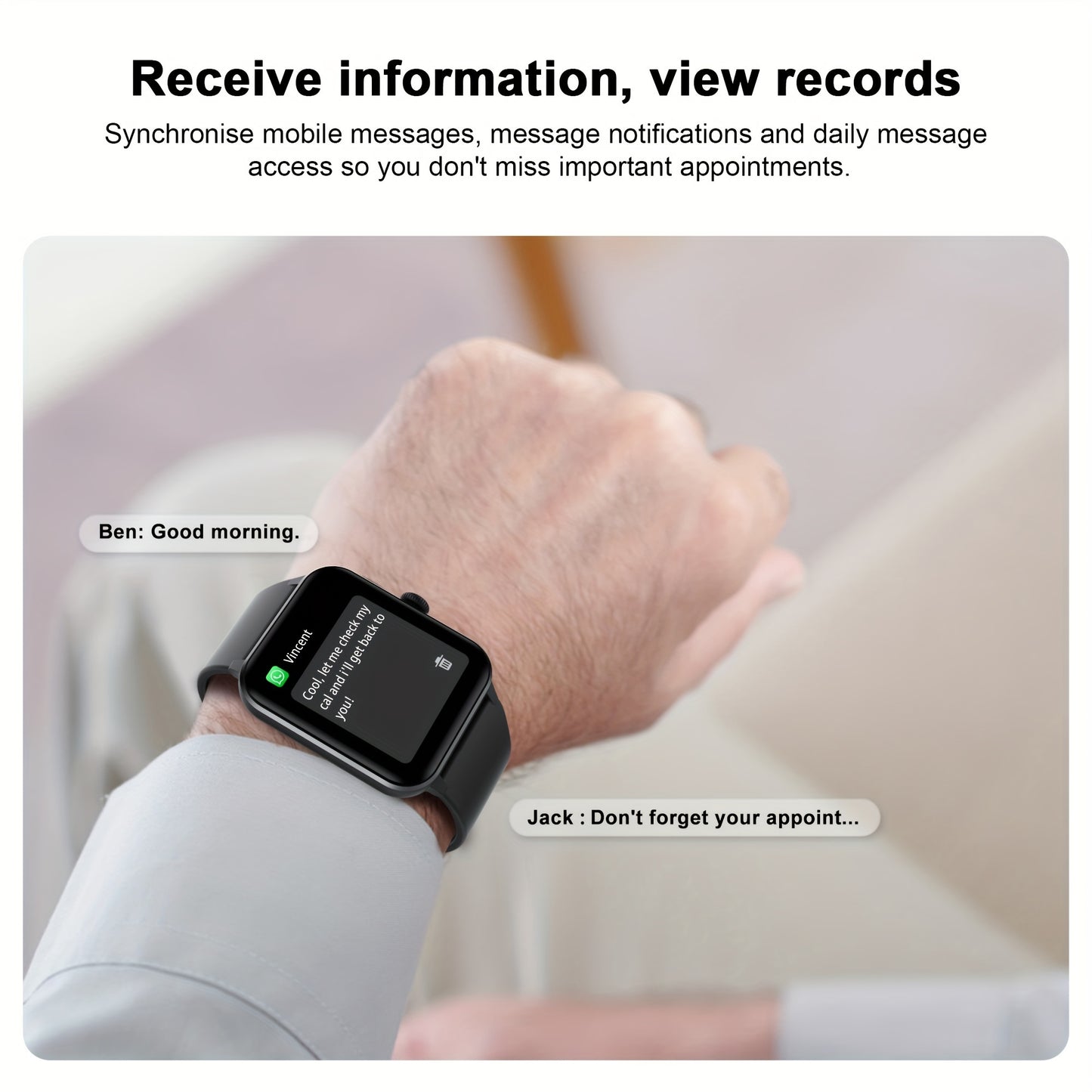 Smart Watch for Men, 4.7cm Smartwatch (Answer/Make Call), Fitness Tracker, 100+ Sport Modes, Real-time Data Monitoring, Pedometer, Smartwatches for iPhone And Android, Best Gift