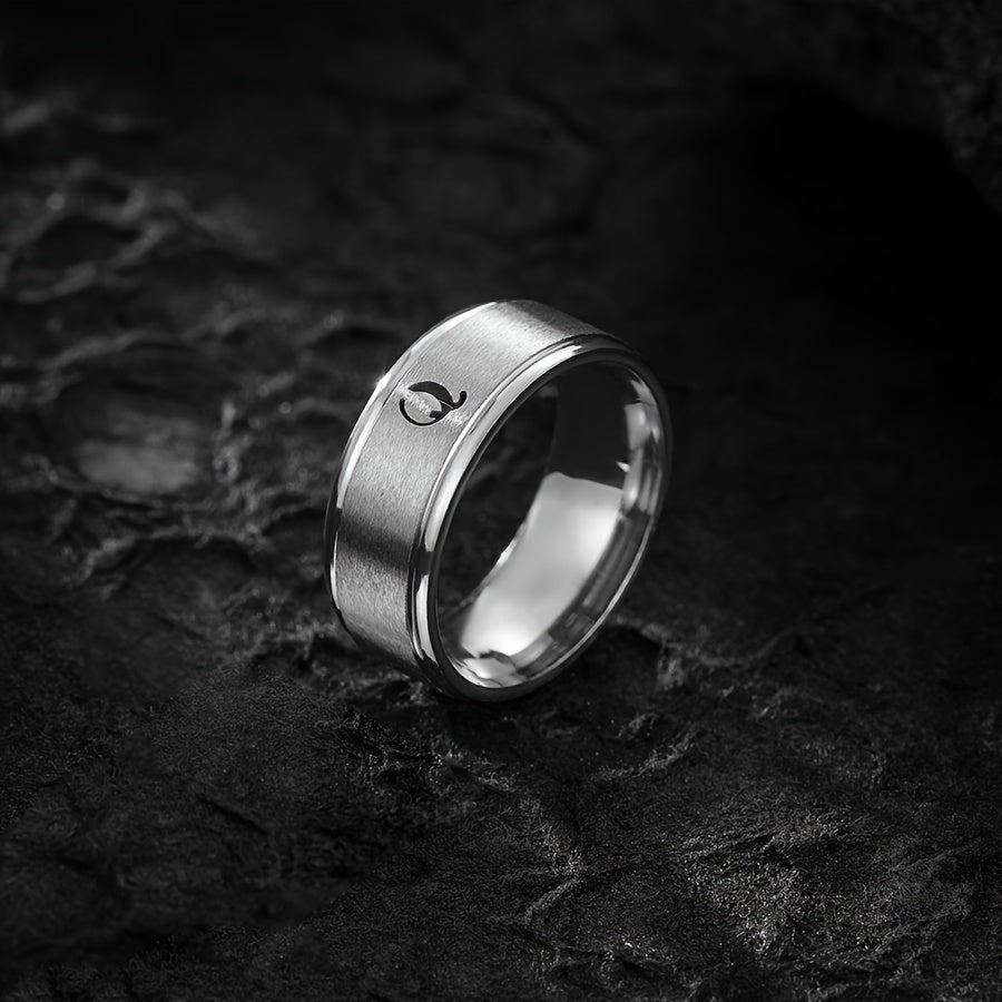 STAINLESS LETTER RING