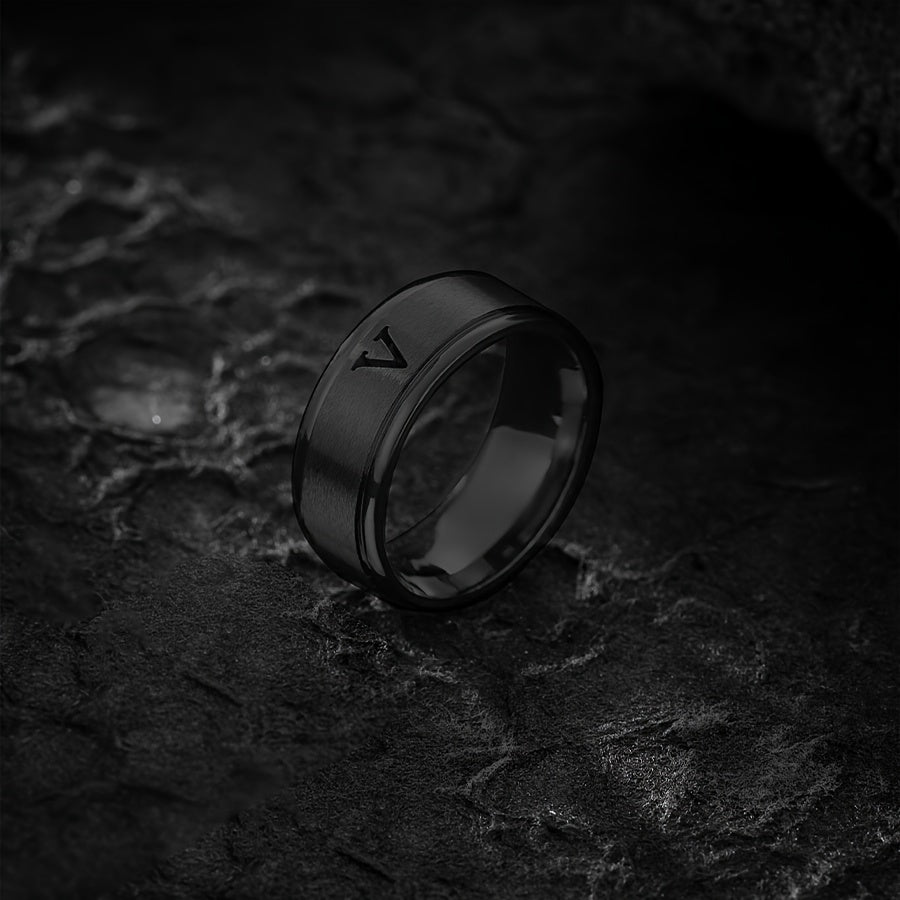 STAINLESS LETTER RING