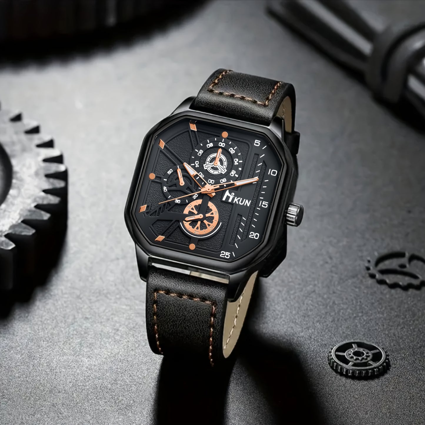 The gift that makes him smile when he opens it: Elegant 6 in 1 Set — Wallet, Watch, Sunglasses, Belt, Keyring + Card