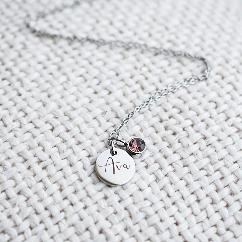 CUSTOMIZED NAME NECKLACE WITH BIRTHSTONE