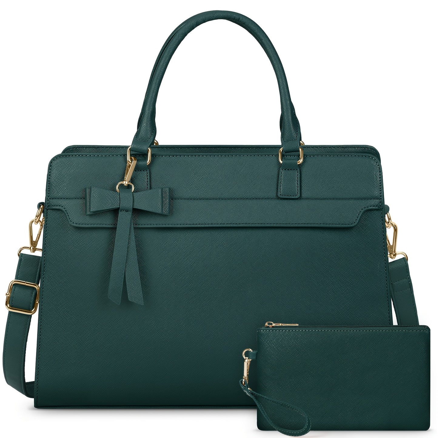 NUBILY 15.6" PU LEATHER LAPTOP TOTE SET