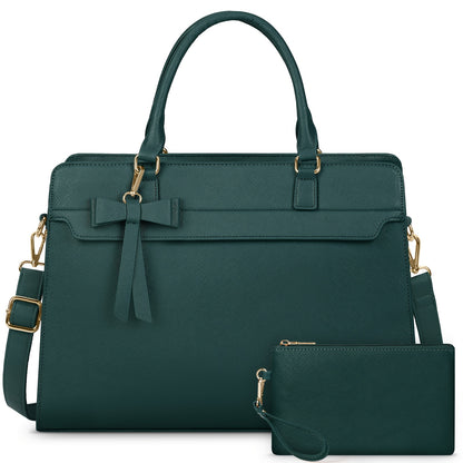 NUBILY 15.6" PU LEATHER LAPTOP TOTE SET