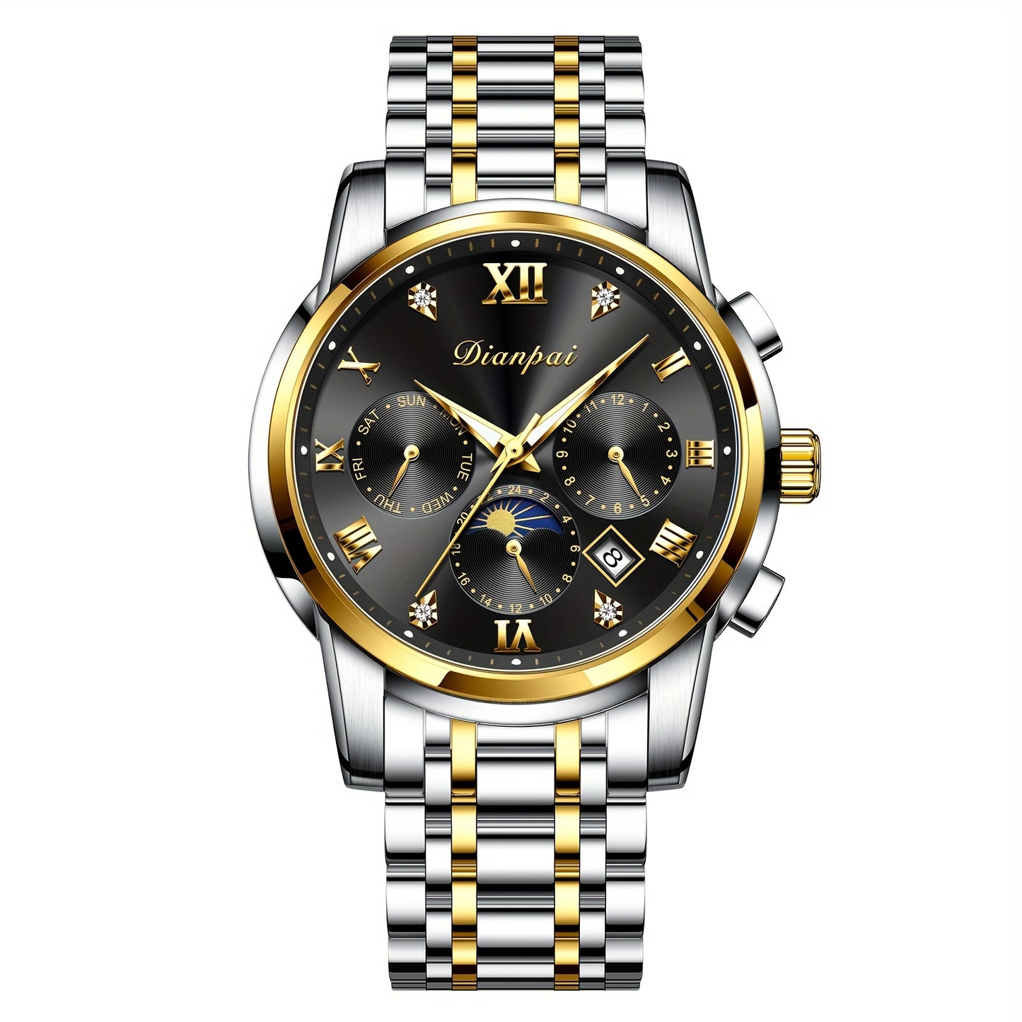 Men’s Automatic Blue Dial Moon Phase Watch