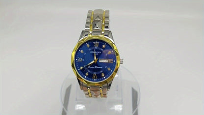 Luxury Stainless Steel Roman Numeral Quartz Watch