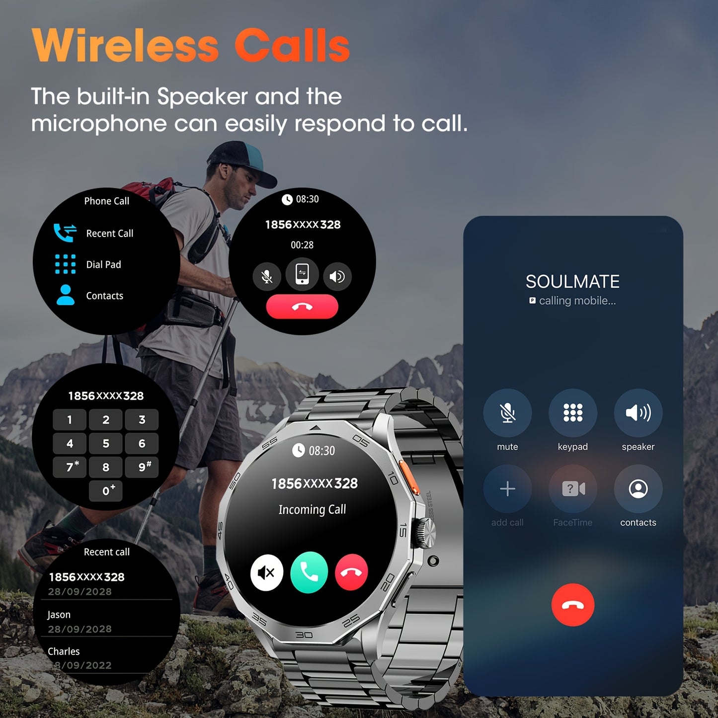 1.75" HD Smartwatch with Bluetooth Calling