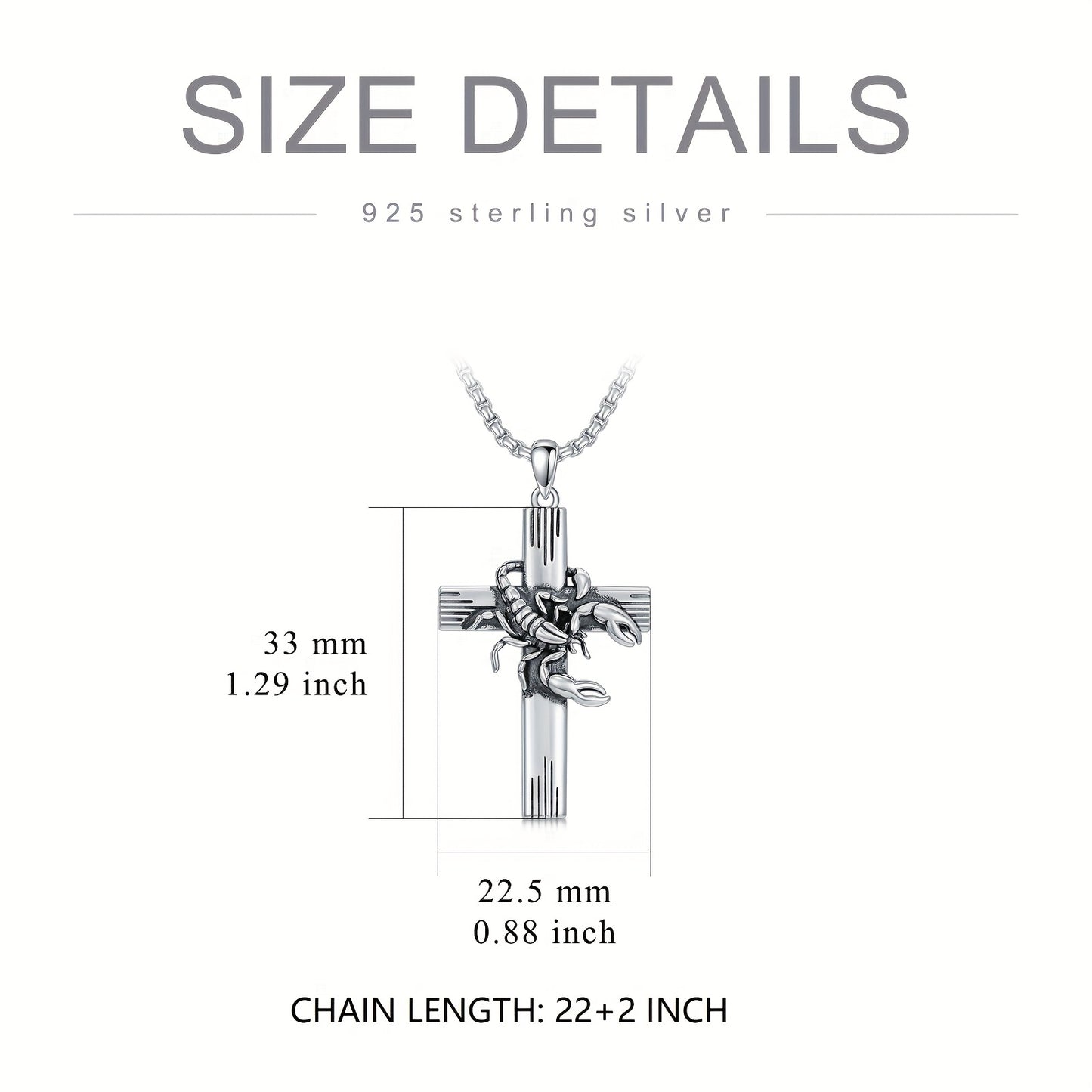 ZODIAC CROSS NECKLACE 925 STERLING SILVER