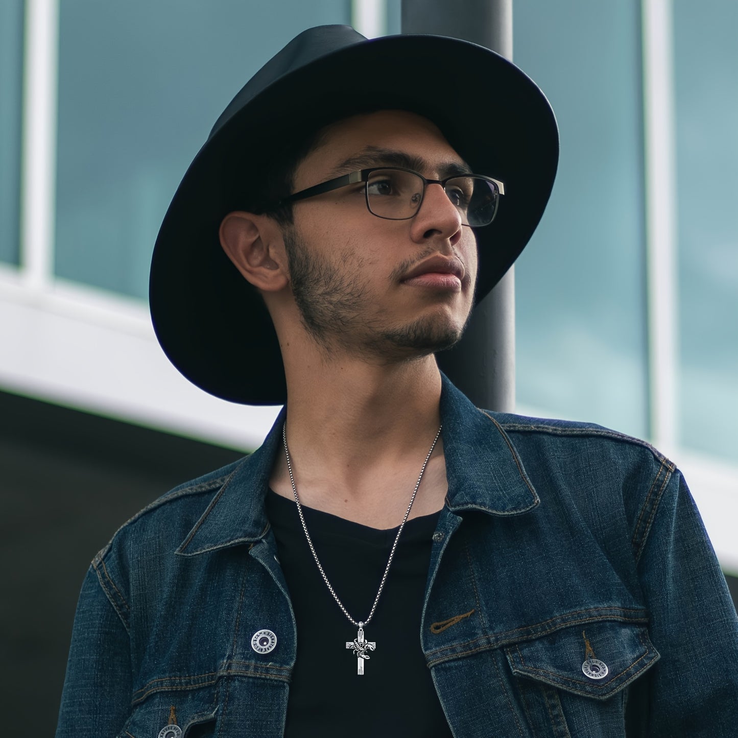 ZODIAC CROSS NECKLACE 925 STERLING SILVER