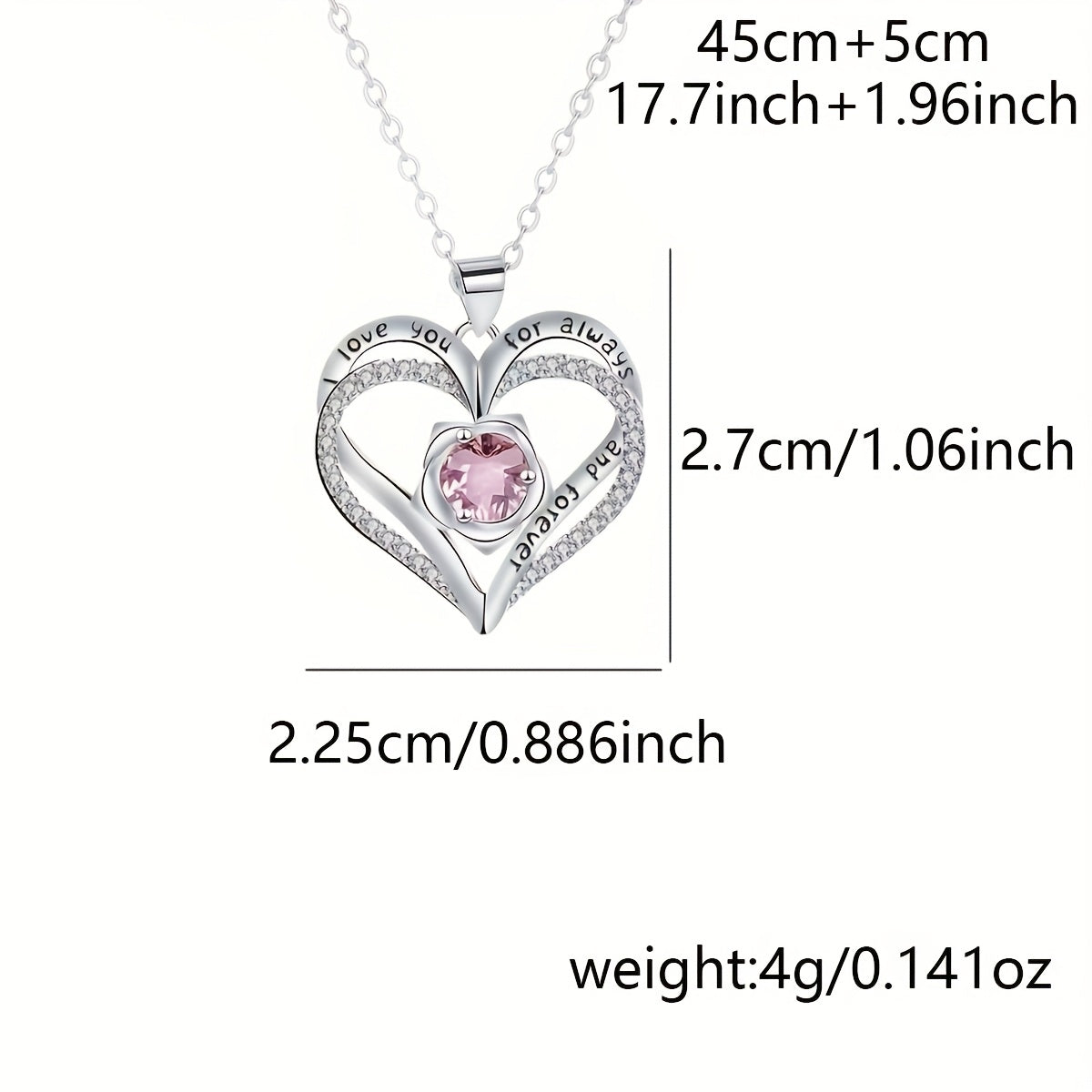 Eternal Rose Gift Box with Pendant Necklace