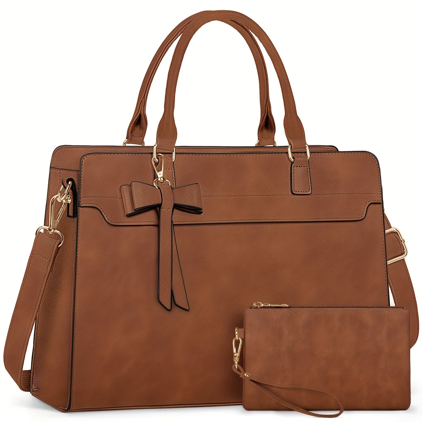 NUBILY 15.6" PU LEATHER LAPTOP TOTE SET