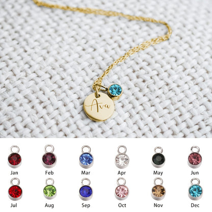 CUSTOMIZED NAME NECKLACE WITH BIRTHSTONE
