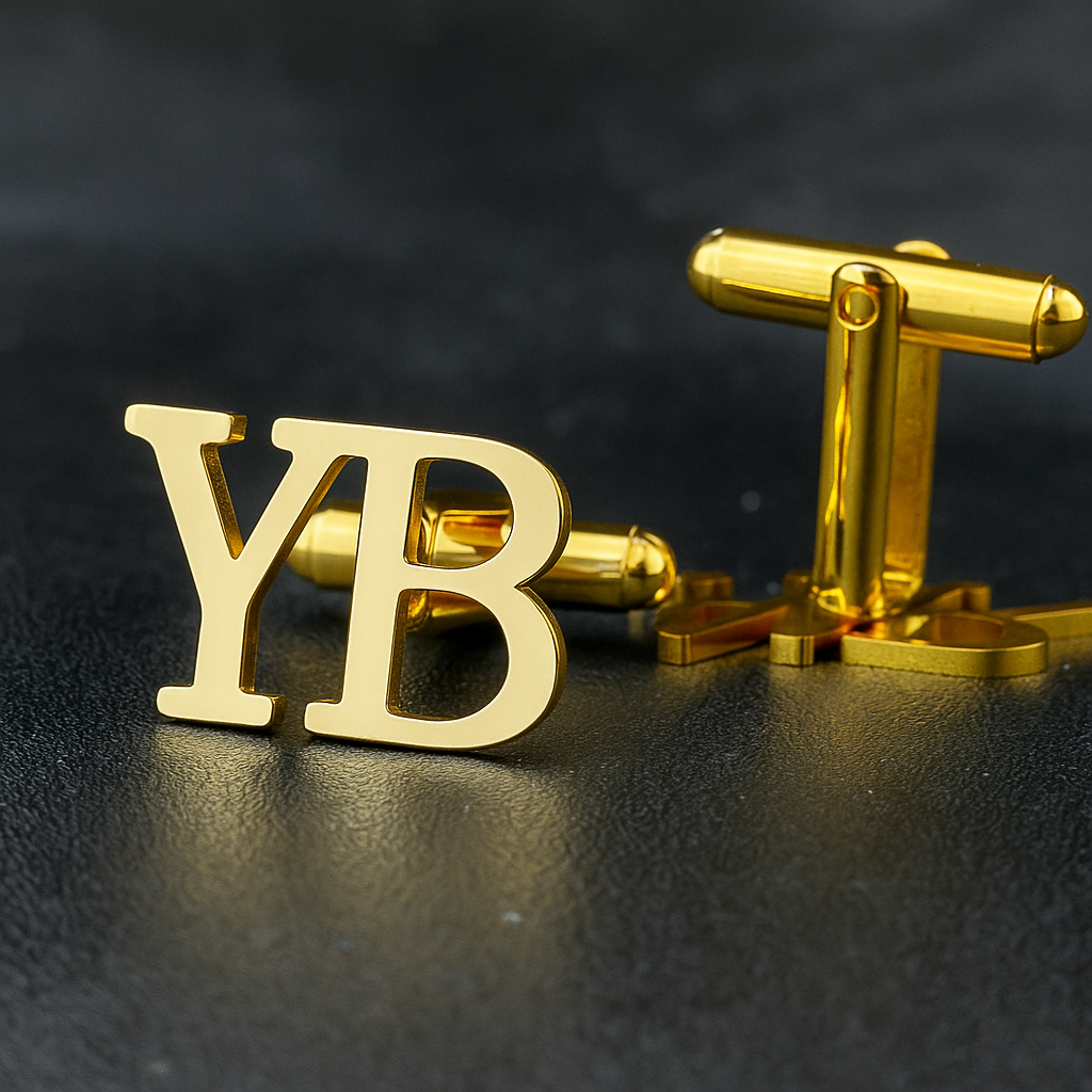 CUSTOM INITIALS CUFFLINKS