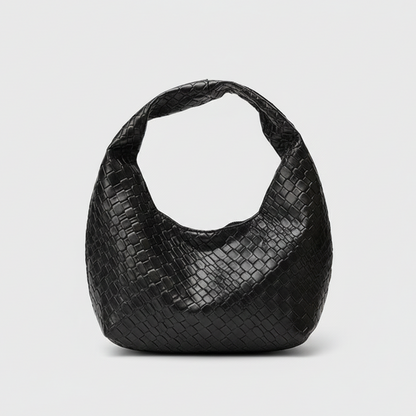 CLASSIC WOVEN EMBOSSED PU LEATHER HOBO BAG